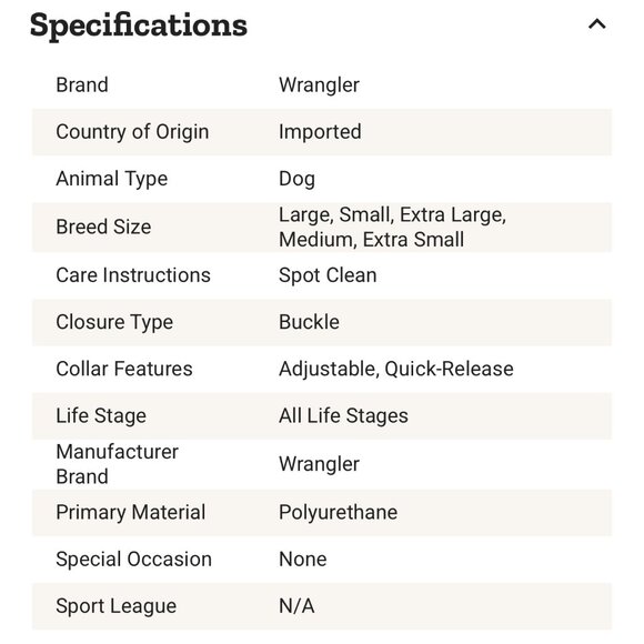 NWOT - Wrangler XS Dog Collar - Picture 5 of 6